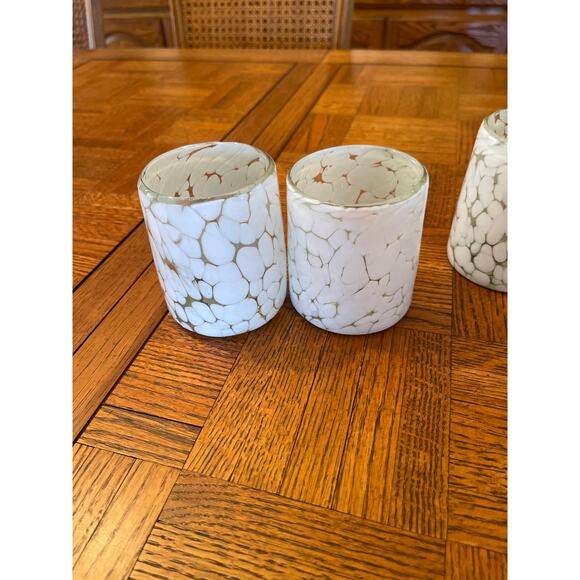 Pottery Barn White Tortoise Old Fashion set of 4 glasses - Picture 5 of 6